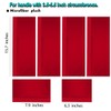 Volecy 5 PCS Refrigerator Door Handle Covers, Velvet Christmas Red