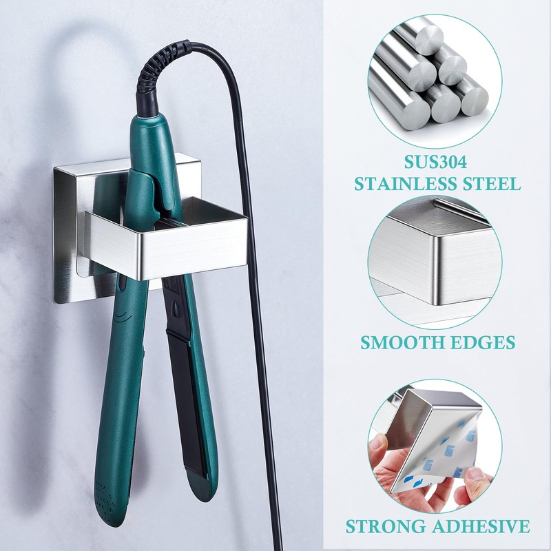 Straighteners Holder Wall Mounted Curling Iron Holder Metal Hair Dryer
