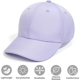 HERUAI Children's Ponytail Baseball Cap 3-8 Years Girls Boys Golf Visor Baseball Cap Hat Sun Visor Hat UV Protection Peaked Cap Summer Hat Junior Summer Hat Tennis Cap Sun Hat Visor UPF 50+, Purple