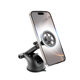 KHGUZ Car Magnetic Phone Holder, 360 Degree Rotation Auto Cellphone Mount for Dashboard Air Vent, Strong Magnet Vehicle Interior Smartphone Hook, Universal for SUV Sedan Trucks (Telescopic/Style B)