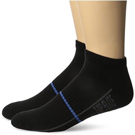 Top Flite mens Sport Performance Arch Support Low Cut Ultra Dri 2 Pair Pack Socks, Black, Shoe Size 9-13 US