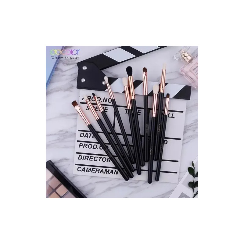 Brochas Docolor Makeup Set Fibras Naturales Para Ojos
