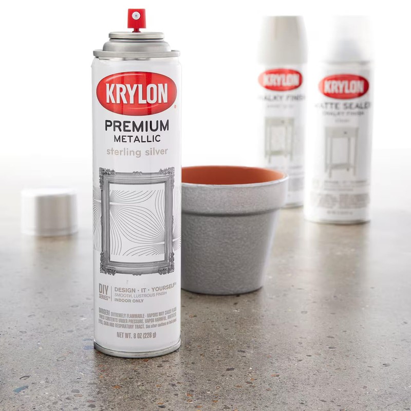 Krylon K01030A07 Premium Metallic Gloss Spray Paint Resembles Actual Plating,