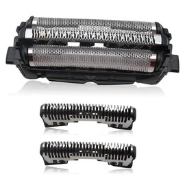 COOLHILL Panasonic Replacement Blades ES9013, Outer Blade ES9087 + Inner Blade ES9068 Men's Shaver Replacement Blades Compatible 1 Set Black