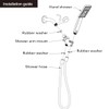 BRIGHT SHOWERS Handheld Shower Head Set High Pressure Hand Held