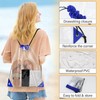 AdiStylinno 2 Pcs Drawstring Backpacks, See Through PVC Waterproof Drawstring
