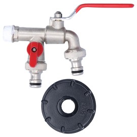 IBC Tote Adapter Double Connector Brass Tank Drain Hose Faucet Tap Valve Fitting PartDouble Head Nipple Type