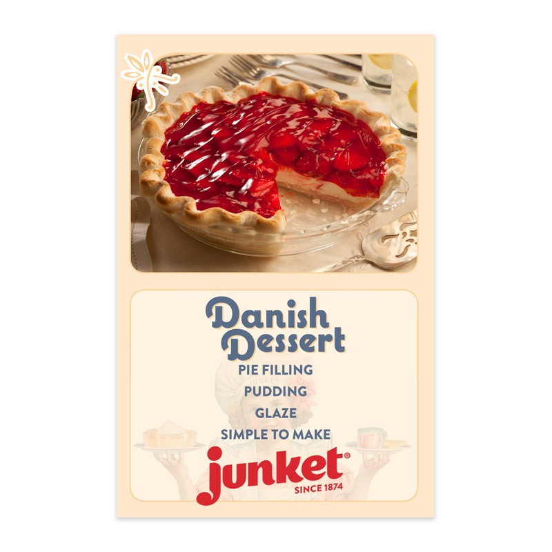 Junket Danish Dessert Strawberry 4.75 Oz (Pack of 6)