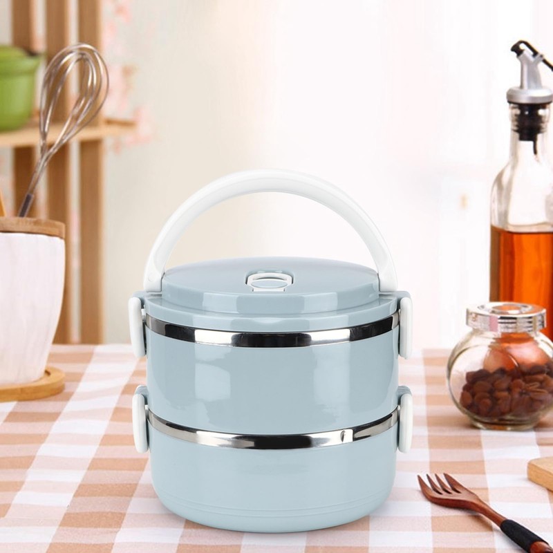 Pwshymi 2 Layer Lunch Boxes, Leak-Proof Stainless Steel Lunch Container