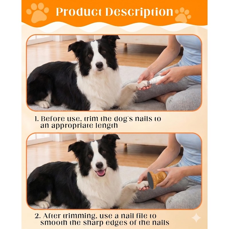PASDUCHAS Dog Nail File, Grinder Board Scratch Pad with 4-Pack
