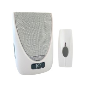 Battery Powered Wireless Portable Door Bell Chime with Visual Alert Kit, 6 Chime tones, 4 Volume Levels, 1 Button White