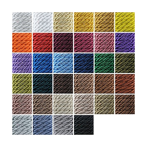 7 mm Satin Cord 5 m / 20 m Twisted