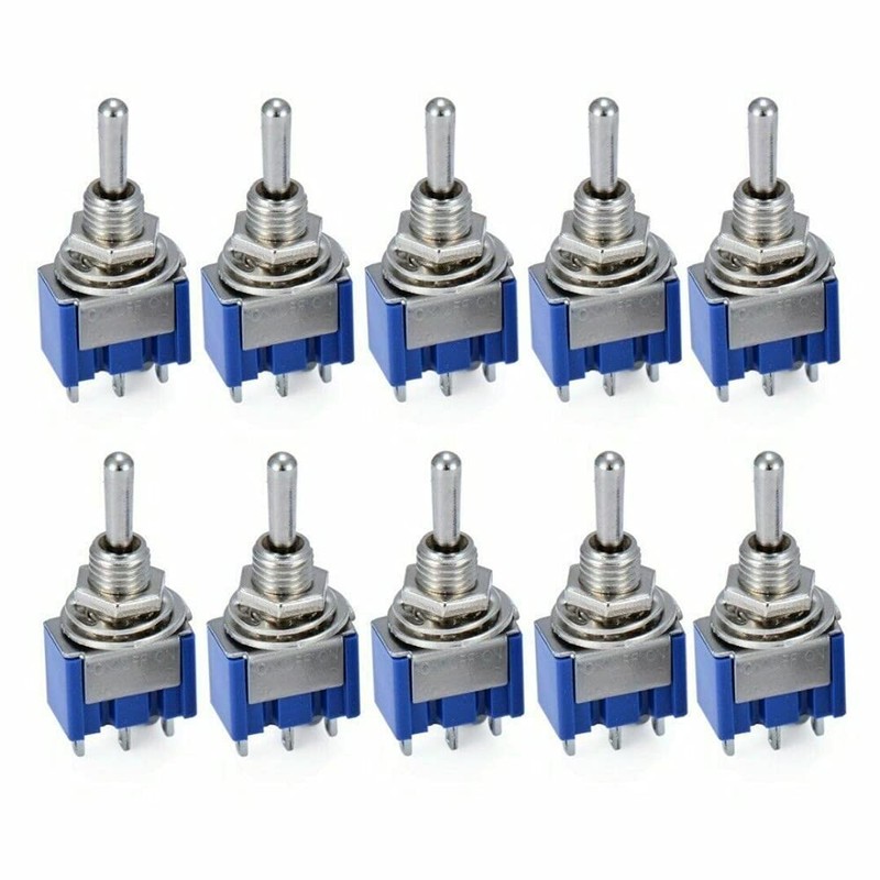 HiLetgo 10pcs 6A/125V 3A/250V ON/Off/ON 3 Terminals 3 Position SPDT