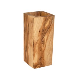 NATUREHOME Olive Wood Kitchen Utensil Cutlery Box - 19 cm Cutlery Holder and Stand for Kitchen Utensils, Cutlery, Scissors