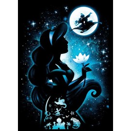 GemZono Adult Beginner Princess Diamond Painting Kits- 5D Full Diamond Round Diamond Art Kit, DIY Diamond Art Painting Kits, Full Diamond Art Kit for Home Wall Decoration [11.8x15.7 inches]