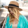 DRESHOW Women's Panama Hat Wide Brim Straw Summer Fedora Straw