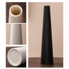 Black Tall Conic Ceramic Flower Vase Decorative Floral Vase Taper