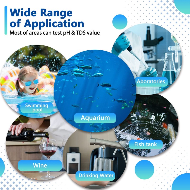 YIYEGO Digital pH Meter Water, 5-in-1 TDS EC Salt Content