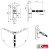 SOTECH Gate Hinge Diameter 24 mm M12 x 96 mm