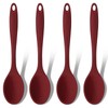 GEEKHOM Silicone Cooking Spoons, 4 Pieces 11" Heat Resistant Silicone