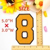 1 Pcs 5.0" Yellow Chenille Number Patches with Black Border,