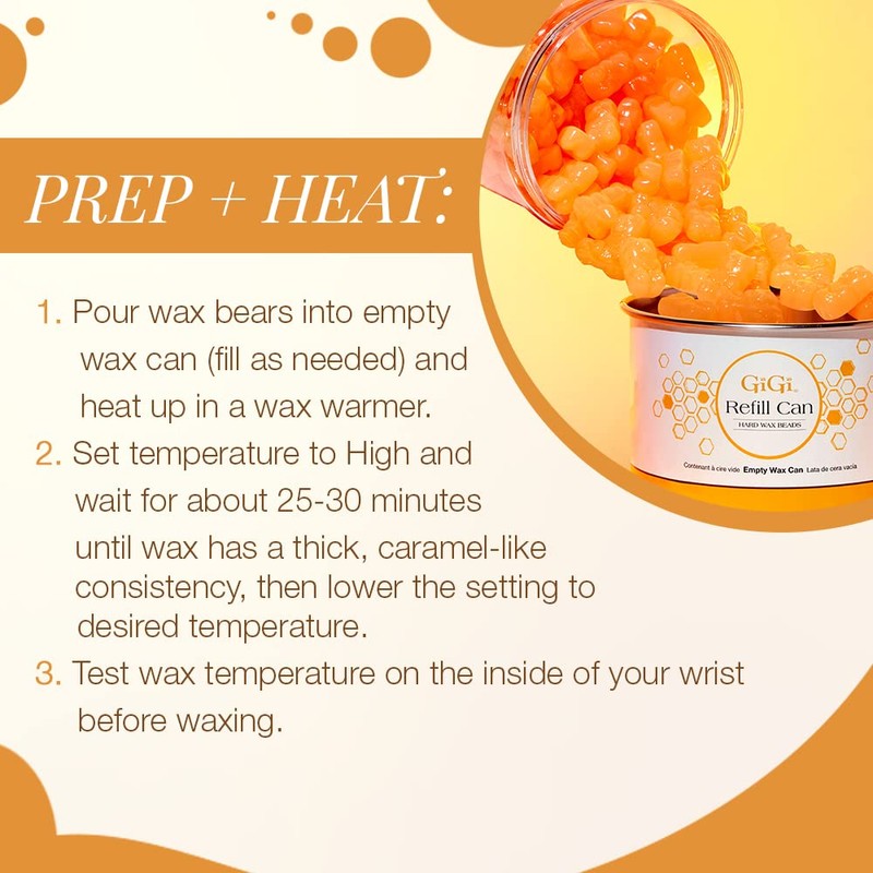GiGi Honee Bear Hard Wax Kit for Hair Removal- Honey-Scented