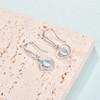 KINGWHYTE Heart Drop Earrings 925 Sterling Silver Teardrop Moonstone Dangle