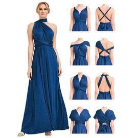 Convertible Multi-Way Bridesmaid Dress Infinity Wrap One Dress More Styles Stretchy Flowing Maxi for Women NZ001