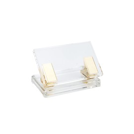 Dany Marcus Transparent Acrylic Hole Punch with Gold Metal Paper Hole Punch for 30 Sheets with Collection Tray and Folding Marking