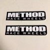 Method Race Wheels Rims 6" Inch Stickers Decal Pair Black