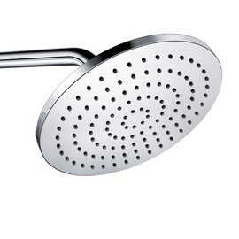 Shower Head, Wassern High Pressure Flow Wall Mount Massage Rainfall Powerful Rain Spray 8 inch 117 Jets Adjustable Brass Swivel Ball Joint Chrome