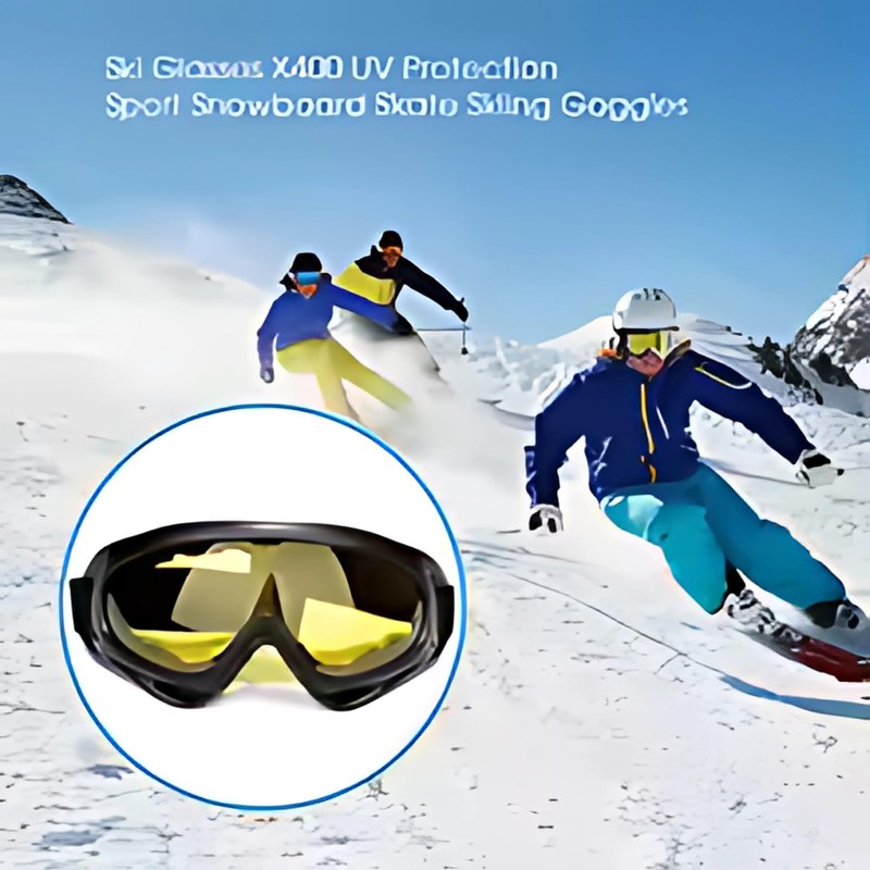 Omana Safety Goggles, Single frame with 5 lenses, Windproof Dustproof
