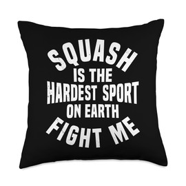 Squash Athlete Racket Rubber Ball Racquetball Hardest Sport Throw Pillow