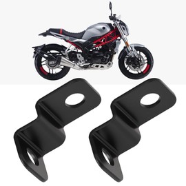 YINETTECH 2pcs M8 Mini Motorcycle Turn Signal Indicators Lights Bracket for Motorcycle Black