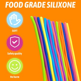 ALLILUYAA Silikon Sensorikspielbrett Kinder, Sensory Busy Activity Board mit 16 lebensmittelechten Silikonschnüren, Sensorik Activity Board für Kinder und Erwachsene ab 3 Jahren