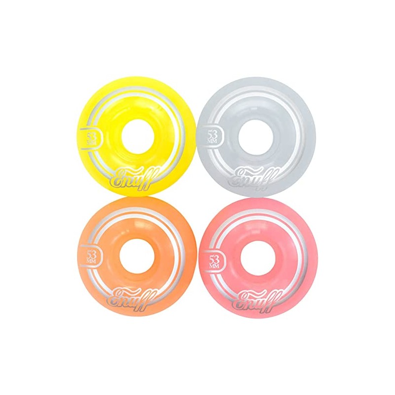 ENUFF Refresher II Wheels, Pastel Mix (Multi-Colour), 53 mm