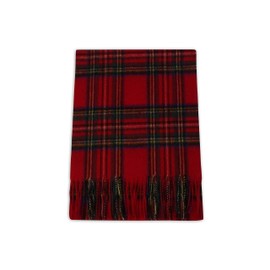 PASQUALE CUTARELLI Men’s Women’s Wool Royal Stewart Tartan Scarf Red