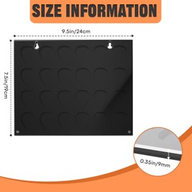 Cutora Guitar Pick Display Case with 24 Slots Wall-Mounted Guitar Pick Holder Decoration Collectable Pick Storage Box Gift for Men Music Lovers Players Guitarist