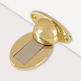 Quiet Home Magnetic Door Stopper for Front Door Gold 2ea