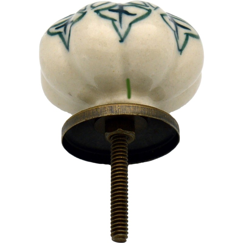 Nicola Spring Ceramic Cupboard Drawer Handle Knobs - Vintage Flower