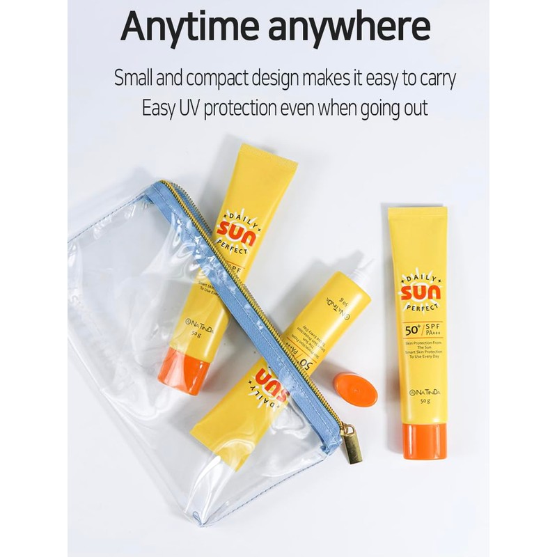 NATINDA Daily Perfect Sun Cream 50g SPF50+/PA +++ with waterproof