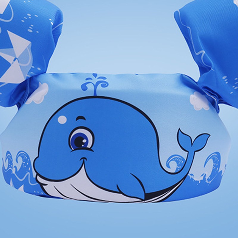 Kids Swim Vest Inflation Free Cartoon Pattern Foldable EPE Swim
