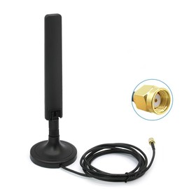 10dbi 2X alta ganancia doble banda MIMO Wi-Fi 6E Omni direccional 802.11ax RP-SMA Antena macho con base magnética fuerte para PC de computadora PCI PCIe WiFi tarjeta inalámbrica 6E Router de red