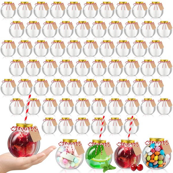 Yaomiao 72 Pcs Fish Bowl Ornament Cups Plastic Patron Bottles