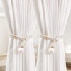 Curtain Tiebacks, 2 Pieces Tiebacks for Curtains, Pearl Window Holdbacks,