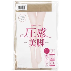 [Easy Beauty] Compression Stockings, Beautiful Legs, Stockings, Compression, Made in Japan, beige (natural beige)