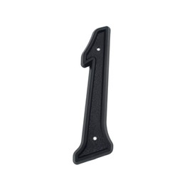 HASWARE 5.5 Inch (139 mm) House Number Modern Door Numbers Street House Address Numbers, Black ABS Plastic (1)
