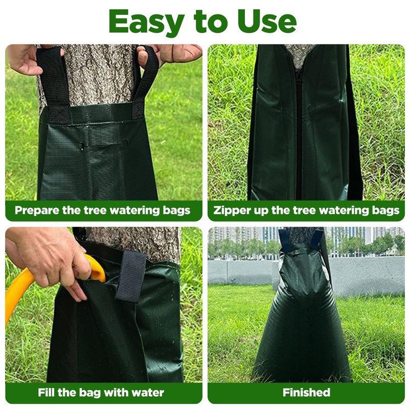 2 Pack Tree Watering Bags, 20 Gallon Reusable Heavy Duty