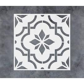 GSS Designs Reusable Tile Stencils 12x12Inch Laser Cut Painting Stencils for Floor Wall Tile Fabric Furniture Decorative Tile Stencil Concrete Stencils for Patio