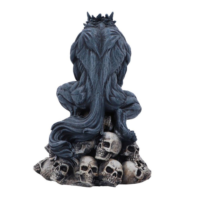Nemesis Now Moon Shadow Wolf Figurine, Grey, 15cm